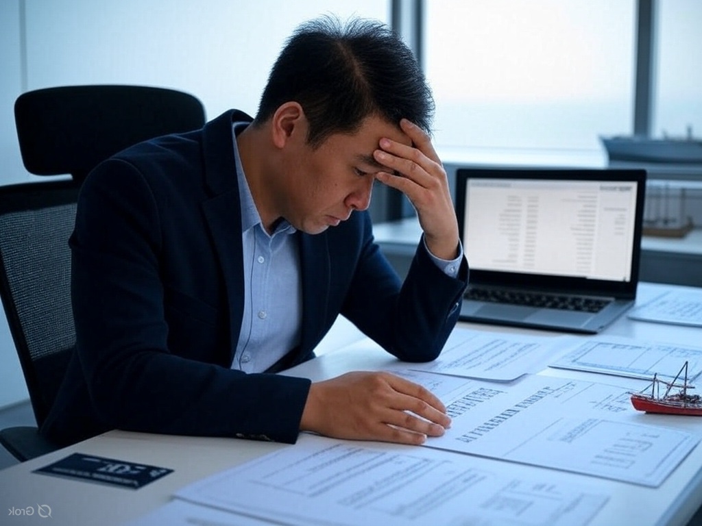 Stressed HR manager struggling with sanctions compliance